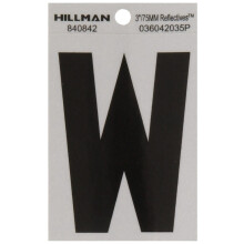 Hillman 840842 3"" fekete-ezst fnyvisszavero polifilm ragaszts betu W