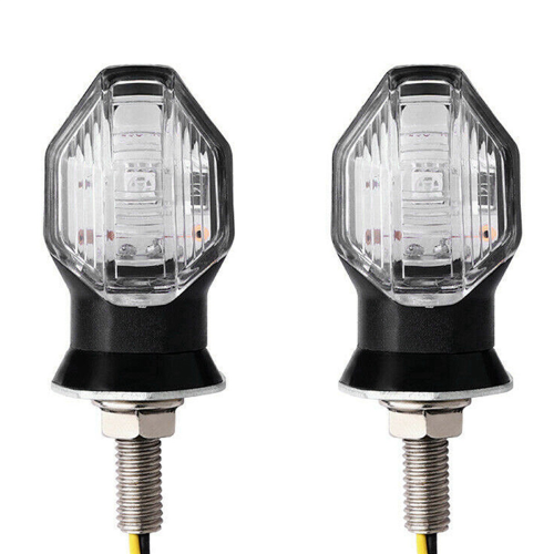 2Pcs Universal Turn Signal Light Bulbs Black Amber 12V 2
