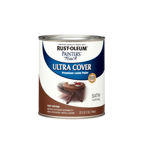 Rust-Oleum Rust-Oleum, Σατινέ Καρύδα 240284 Χρώμα Χεριού Quart Latex, 32 Fl Oz (Συσκευασία 1) 2