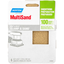 ponge abrasive Norton Multisand 5-1/2"" de longueur x 4-1/2"" de largeur grain 150 fin (paquet de 6)