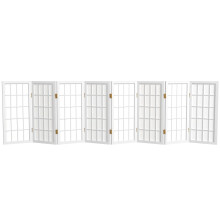 Pantalla Shoji de panel de ventana de escritorio corto de 2 pies - Blanco - 8 paneles