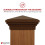 4x4 Brun Pyramid Post Cap Passar (3.5"x3.5") Tryckbehandlad Post 3