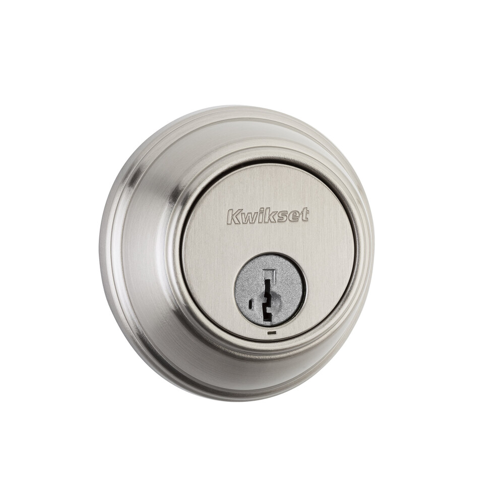 Kwikset 816 Key Control Deadbolt Lock Round Satin Nickel Exterior Keyed Front Entry Door Pick Resistant Smartkey Rekey Security Single Cylinder De 883351412582