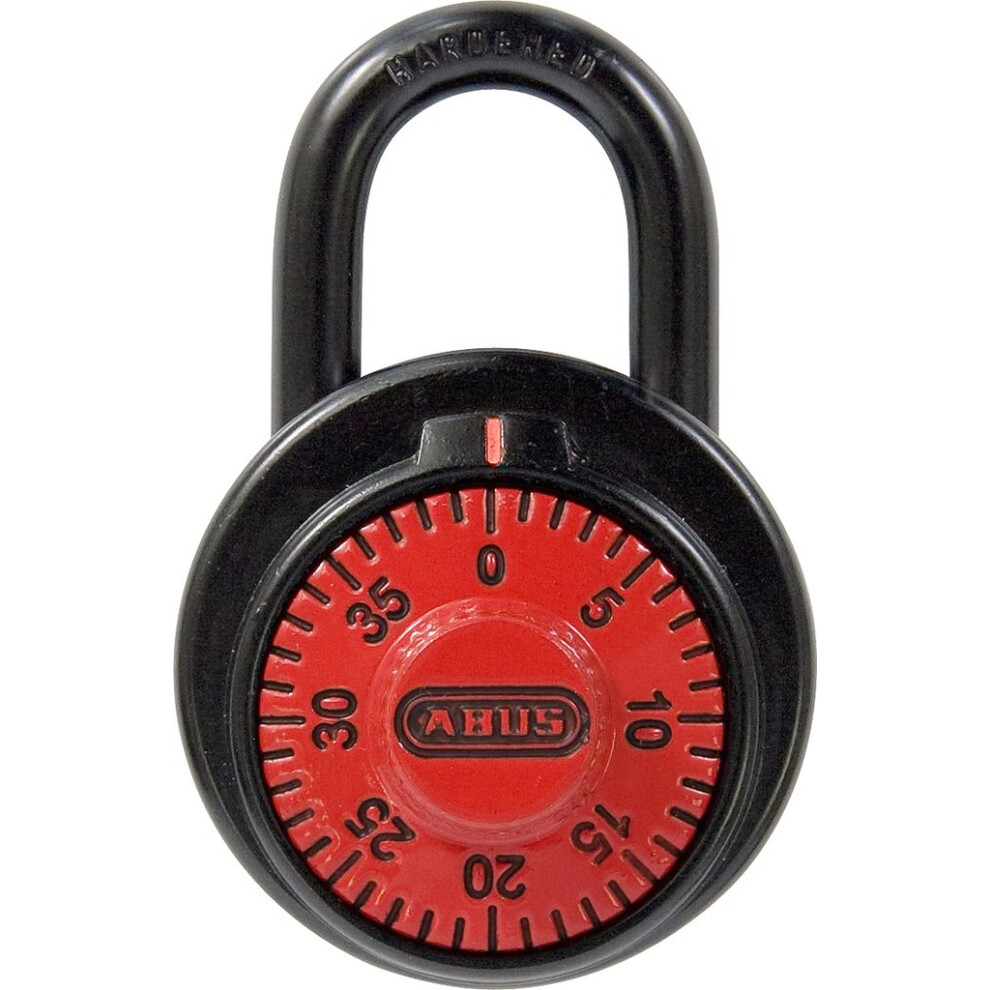 Abus 78/50 Kc 2-Inch Locker Dial Combination Padlock With Key Control Black