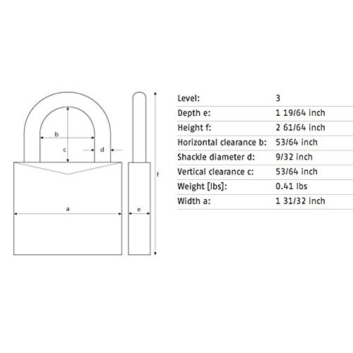 Abus ABUS 78/50 KC 2-Inch Locker Dial Combination Padlock with Key Control Black 2