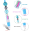 12 Pcs Multicolor Beadable Pens 4In1 Colored Beads Pen 4