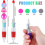 12 Pcs Multicolor Beadable Pens 4In1 Colored Beads Pen 5