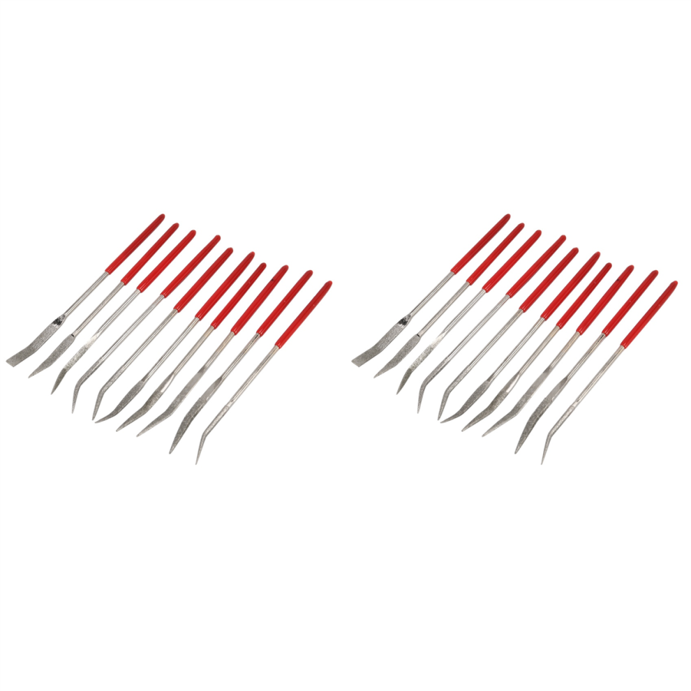 Photos - Other Hand Tools Curved Mini Diamond File Set Needle Coated Metal