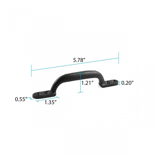 Door Pull Black Wrought Iron Pull 6"""" | Renovator's Supply 1