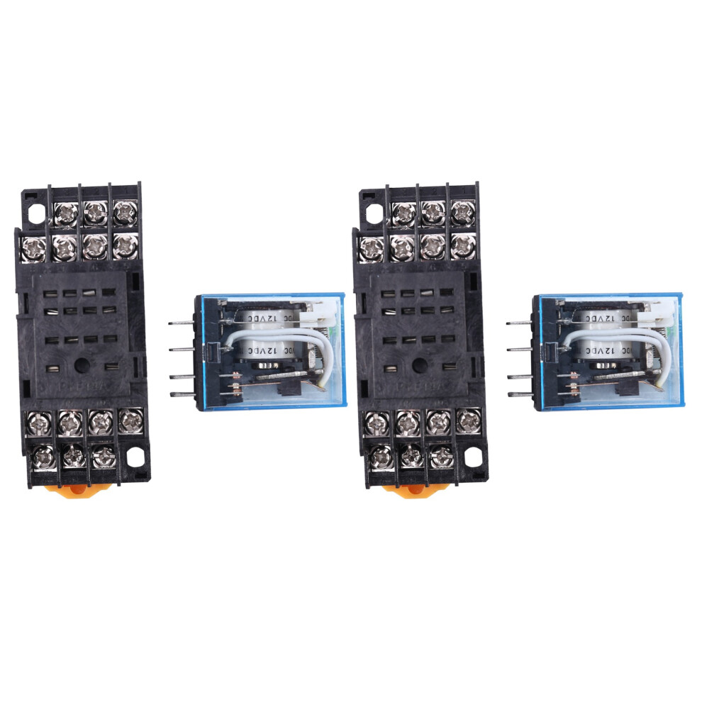 Hh54p Dc 12V 4Pdt 14 Pins Electromagnetic Power Relay Dyf14a Base 4853890028809
