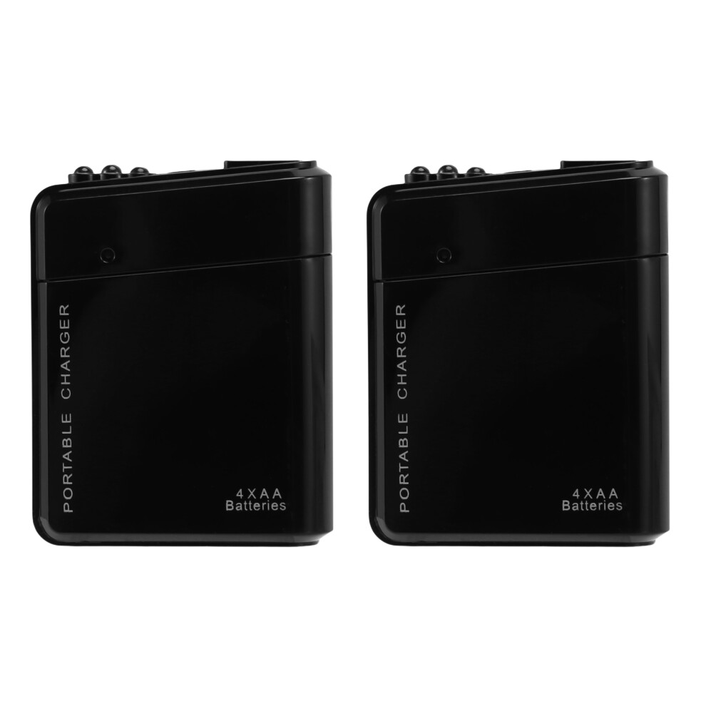 4X Aa Battery Portable Emergency Power Charger Usb Black 4853890028588
