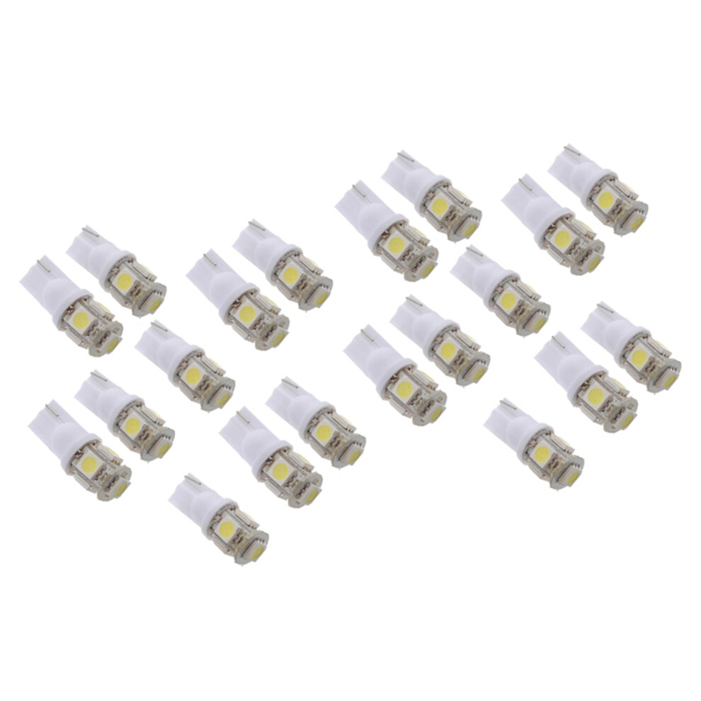10X T10 194 168 W5w 5050 Smd 5 Led Veilleuse Ampoule Lampe Xenon White 4853890027697