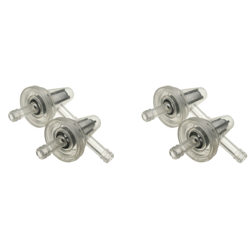 2x CLEAR INLINE GAS RIGHT ANGLE FILTER 1/4 6/7MM BIKE