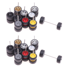 10 Sets 1/64 Offroad Wheels/ Rubber Tires for Wheel Random color
