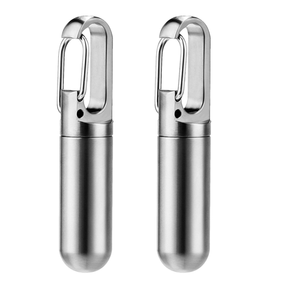 Spactz Small Pocket Pill Box Keychain, Waterproof Case Travel Container