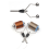 2PC Double Head Bi-Ceramic Tip Fly Tying Bobbin Holder for Fishing 8