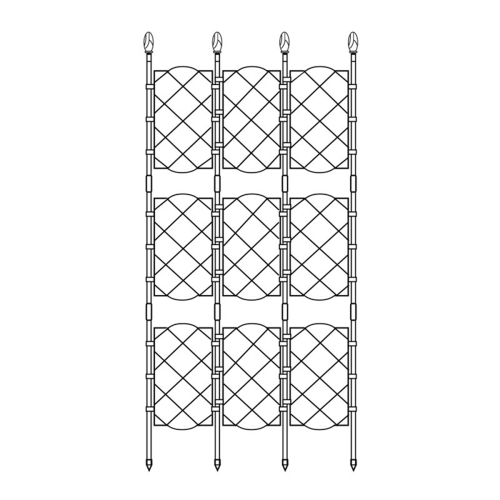 Plant Climbing Rattan Frame Garden Trellis Support Screen Style 2