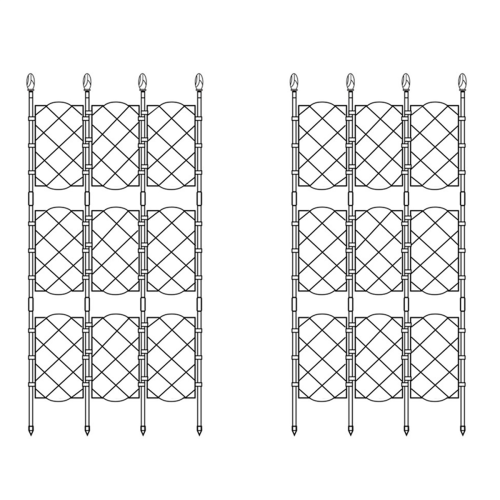 Plant Climbing Rattan Frame Garden Trellis Support Screen Style 1