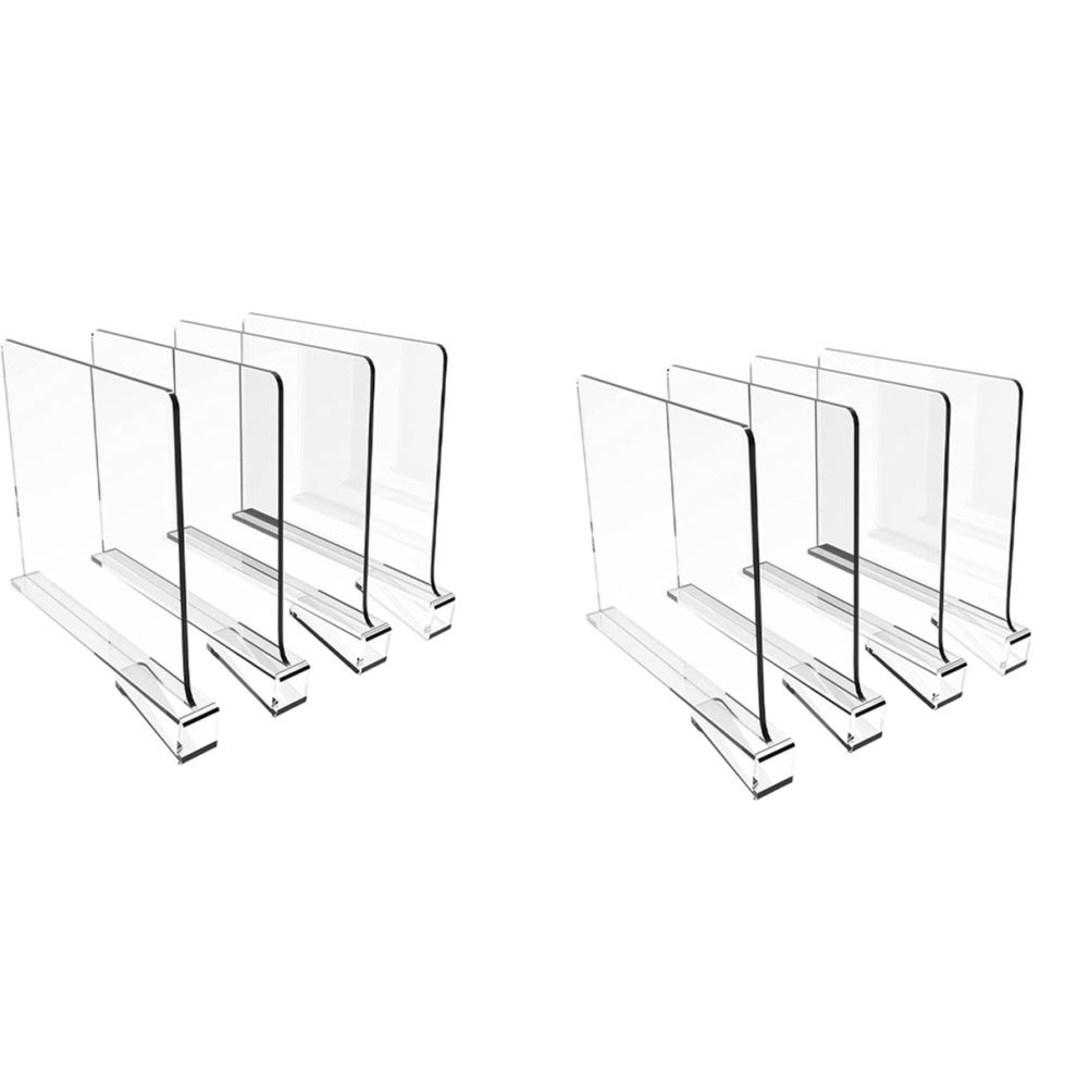 4 Pack Shelf Dividers for Closet Organization, Clear Shelves-image-OPC-PJYDJWF-NEW