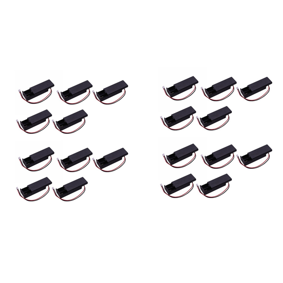 10 Pcs For Battery Holder 2Pcs Aaa Batteries 3V Ph2.0 Black 4853890061790