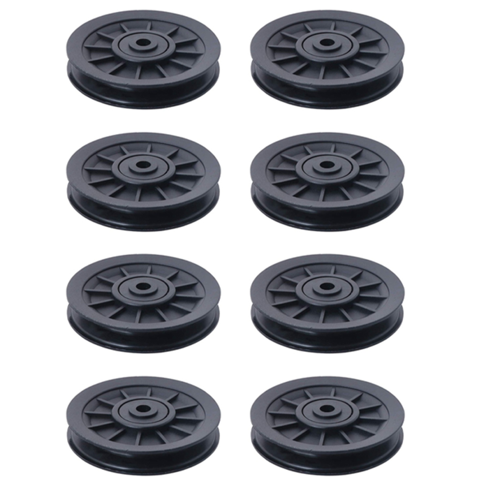 Spactz 4Pcs Universal 105Mm Diameter Wearproof Bearing Pulley Wheel Gym Part