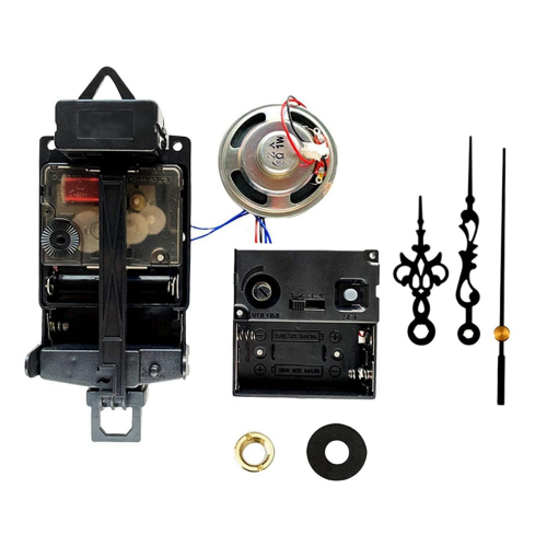 2X Quartz Pendulum Clock Movement with Hands,with Music Box Speaker 2