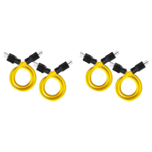 2Ft 3 Prong Plug to Double Male Extension Cord,12AWG 125V NEMA