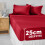 (Red, Double- 137x190cm) Fitted Bed Sheet Extra Deep 25cm Single Double King Bed Sizes 1