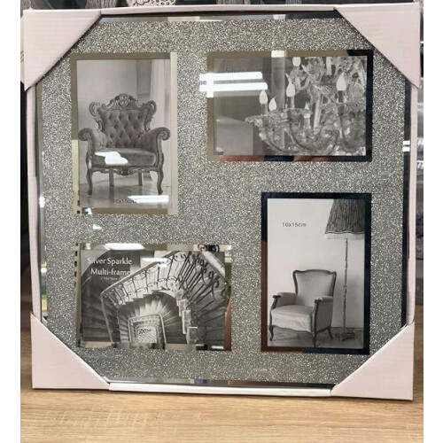 Silver Crystal 4 Photo 6x4'' Frame 35Cm