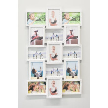 White Collage 15 Photo 6x4'' Frame 71x44Cm
