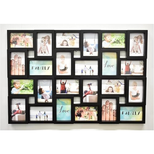 Black Collage 24 Photo 6x4'' Frame 57x85Cm