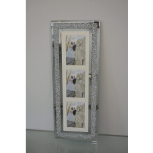 Silver Glass Crystal Photo 6x4'' Frame 63x24Cm