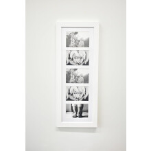 White Collage 5 Photo 6x4'' Frame 26x65Cm