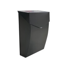 NACH Black Mailbox Wall Mount 4.8 x 10 x 13 inch Wall Mounted Mailboxes for Outside Waterpoof Mailbox for House - The Bradley Large Mail Box