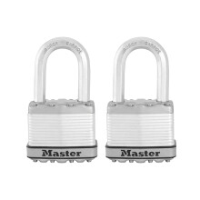Master Lock M5XTLF Magnum Heavy Duty Outdoor-Vorhngeschloss mit Schlssel, 2er-Pack, gleichschlieend, Silber
