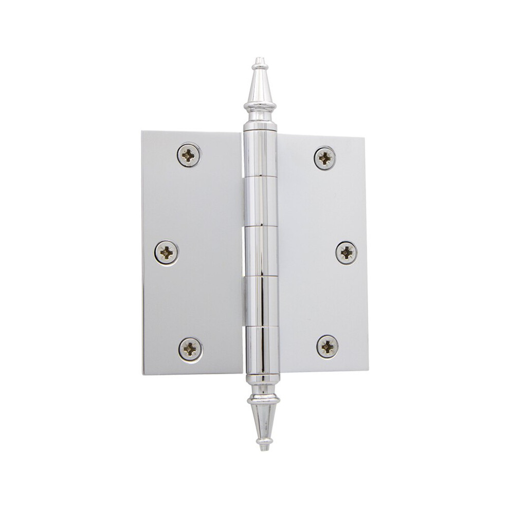 Photos - Other for Repair Grandeur Hardware 812202 3.5Steeple Tip Residential Hinge with Square Corners 3.5x 3.5 Bright Chrome