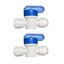 Malida 3/8""""x3/8"""" putkipalloventtiili pikaliitin sulku RO-vedenpuhdistimille suodattimille käänteisosmoosisarja 2 kpl