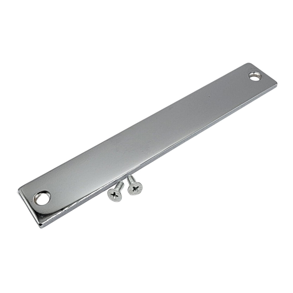 Dummy Mortise Filler Plate | 86 Prep Blank Cover | 1-1/4"""" X 8"""" | Mortise Lockset Blank | Polished Chrome 751778878123