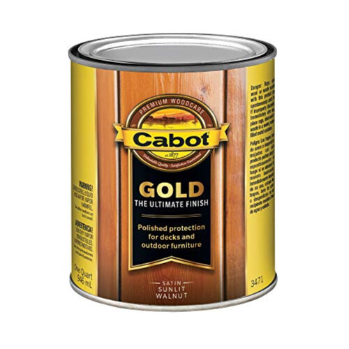 Cabot Gold Satin Deck Varnish 1 qt (Pack van 4) - Sunlit Walnut