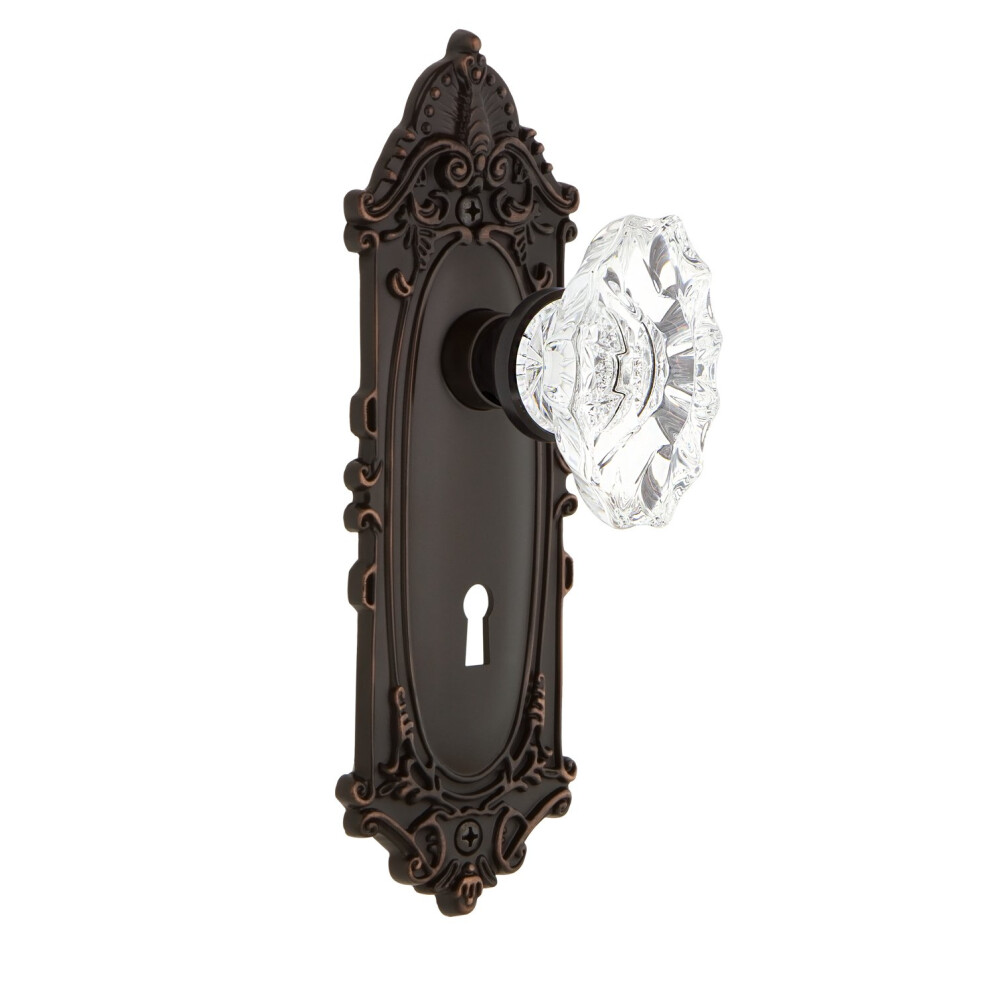 Photos - Door Handle Nostalgic Warehouse Victorian Plate with Keyhole Chateau Knob Double Dummy Timeless Bronze 701493