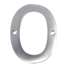 RCH Hardware 2270SC075 Numro de maison 3 hauts en laiton massif 0 Chrome satin Argent mat Vis assorties incluses