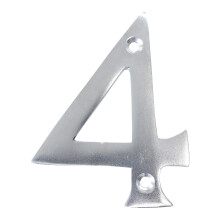 RCH Hardware 2274SC075 | Masivn mosaz 3"""" vysok dum cslo 4 Satnov chrom matn strbrn odpovdajc rouby v cene
