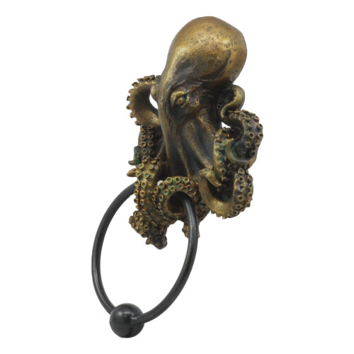 Pacific Giftware Deep Ocean Creature Octopus Kraken Warrior Decorative Resin Door Knocker Figurine 1