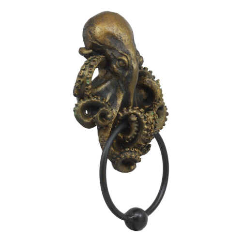 Pacific Giftware Deep Ocean Creature Octopus Kraken Warrior Decorative Resin Door Knocker Figurine 2