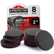 X-PROTECTOR Antiskid Möbelfötter - 8 st Premium Möbelfästen 2"! Självhäftande gummifötter