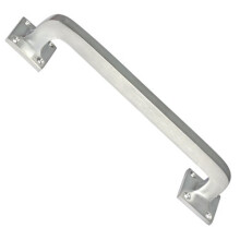 Adonai Hardware """"Baara Brass Industrial Sliding Door Pull Handles (9"""" x 1 Pack Satin Nickel) for Vintage Wooden Barn Doors Gates Kitchen Cabinet