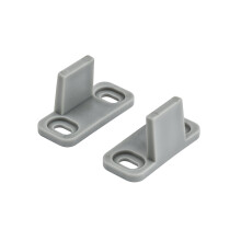 National Hardware N187-094 V1072 Schuifdeur Hardware Dubbele vloergids in grijs