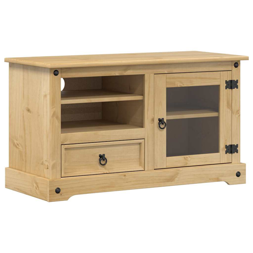 TV Cabinet-TV Stand-Television Unit Corona 100x45x58 cm Solid Wood Pine 688378