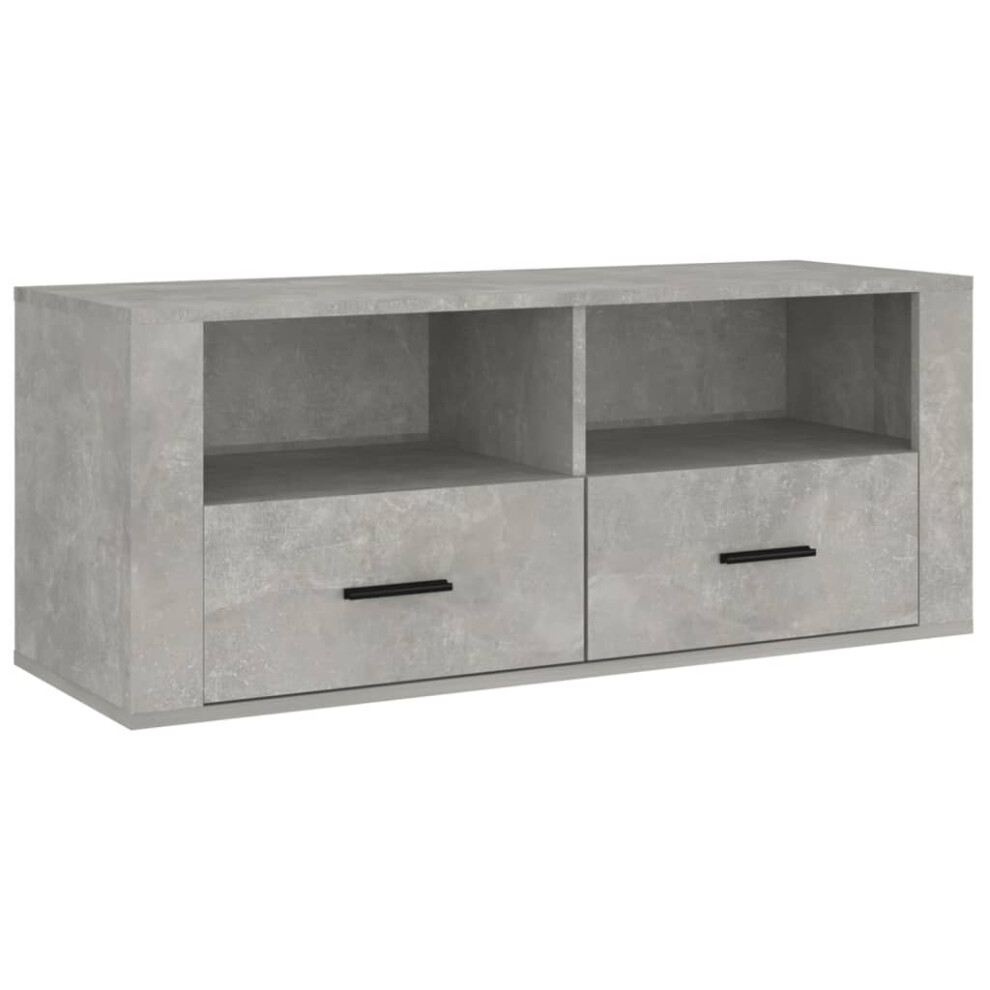 TV Cabinet-TV Stand-Television Unit Concrete Grey 100x35x40 cm Engineered Wood 971436-image-OPC-PJYDW2M-NEW