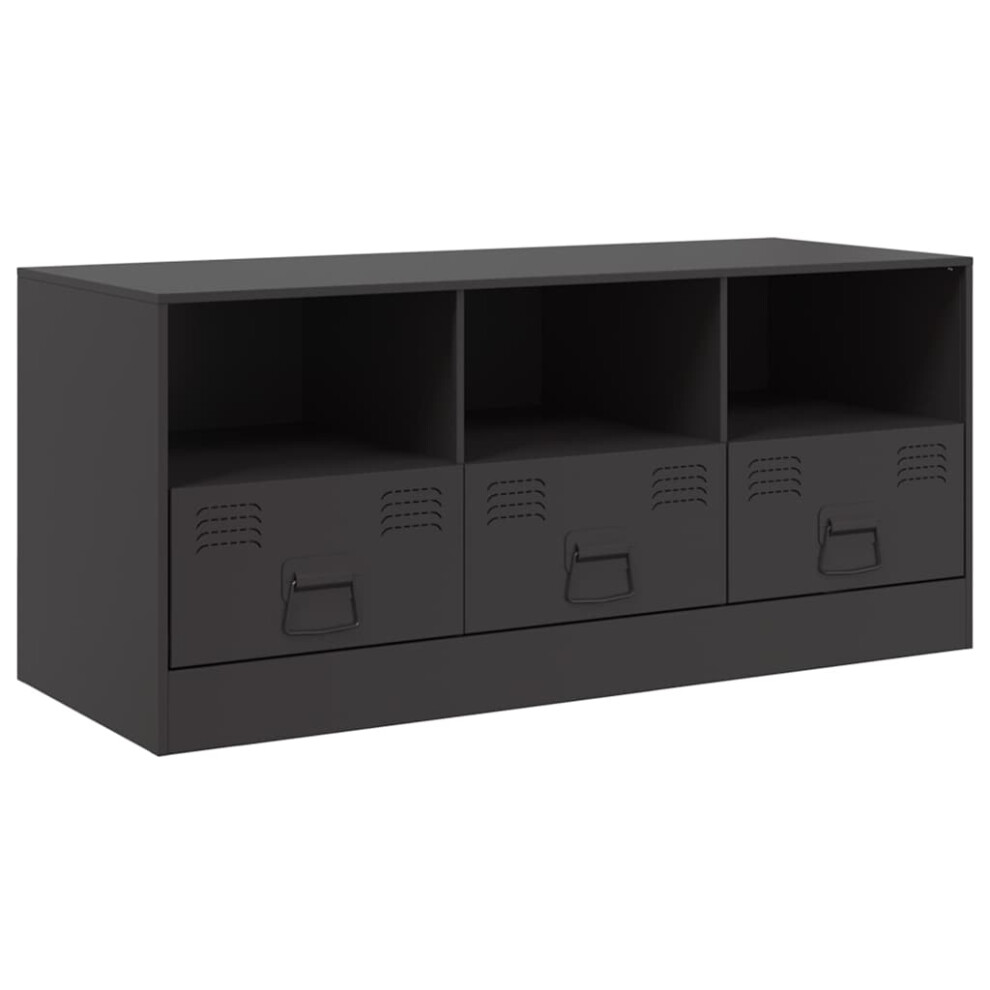 TV Cabinet-TV Stand-Television Unit Black 99x39x44 cm Steel 987532-image-OPC-PJYDWCB-NEW